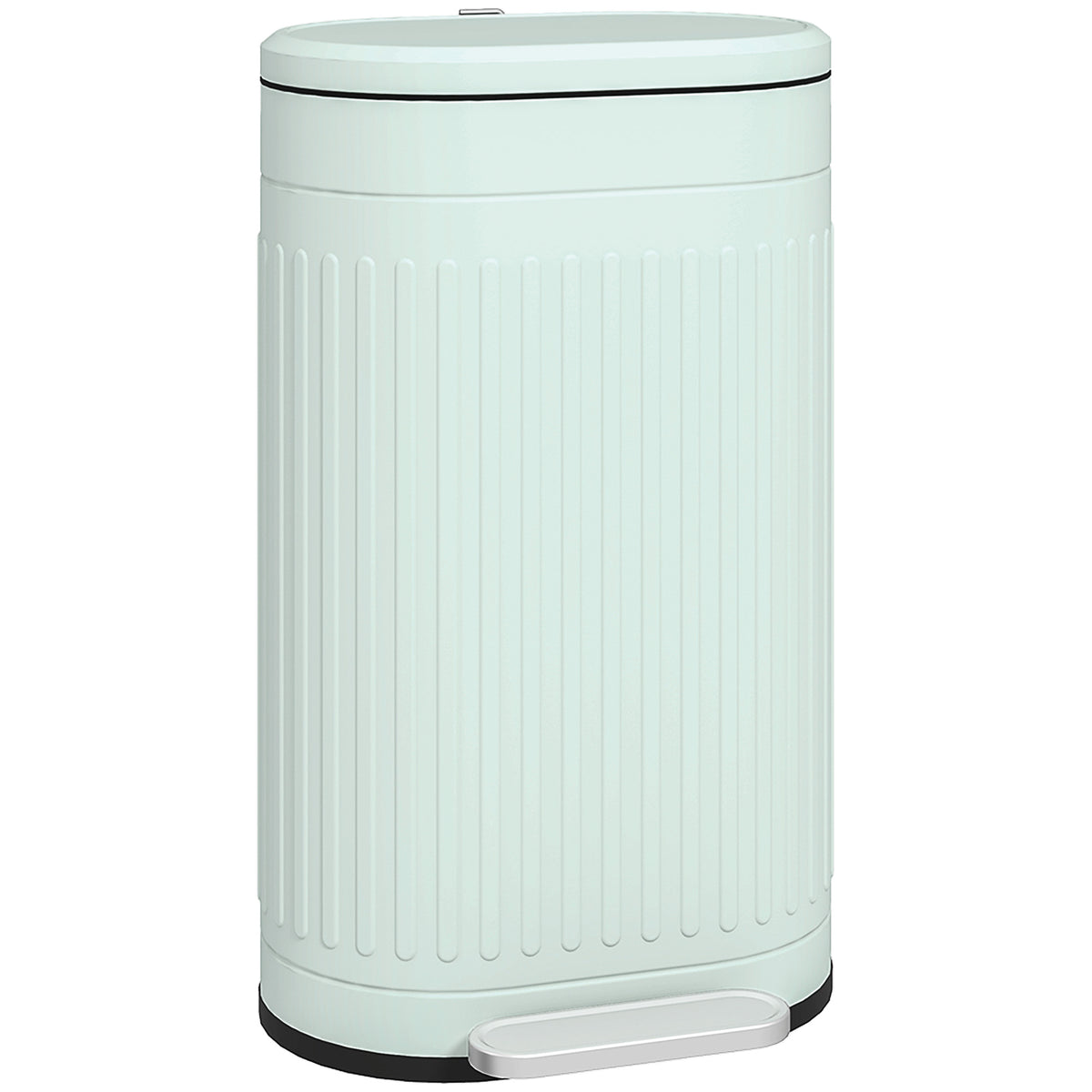 Afvalemmer 30L pedaalemmer met deksel voetpedaal uitneembare binnenemmer soft-close-functie 36,5 x 31,2 x 60,8