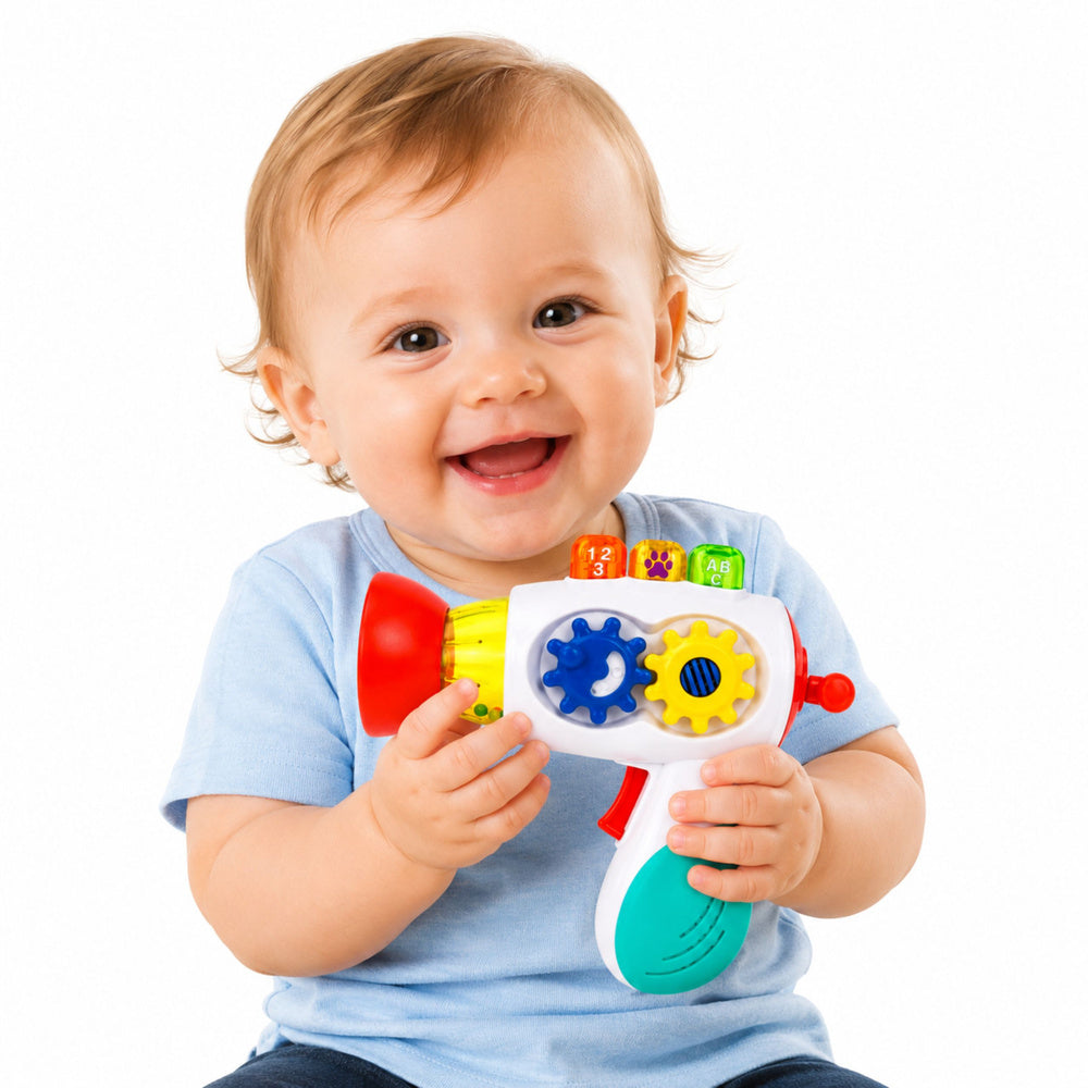 Interactieve babydroger met lichtjes, geluiden, tandwielen en ballen (2)