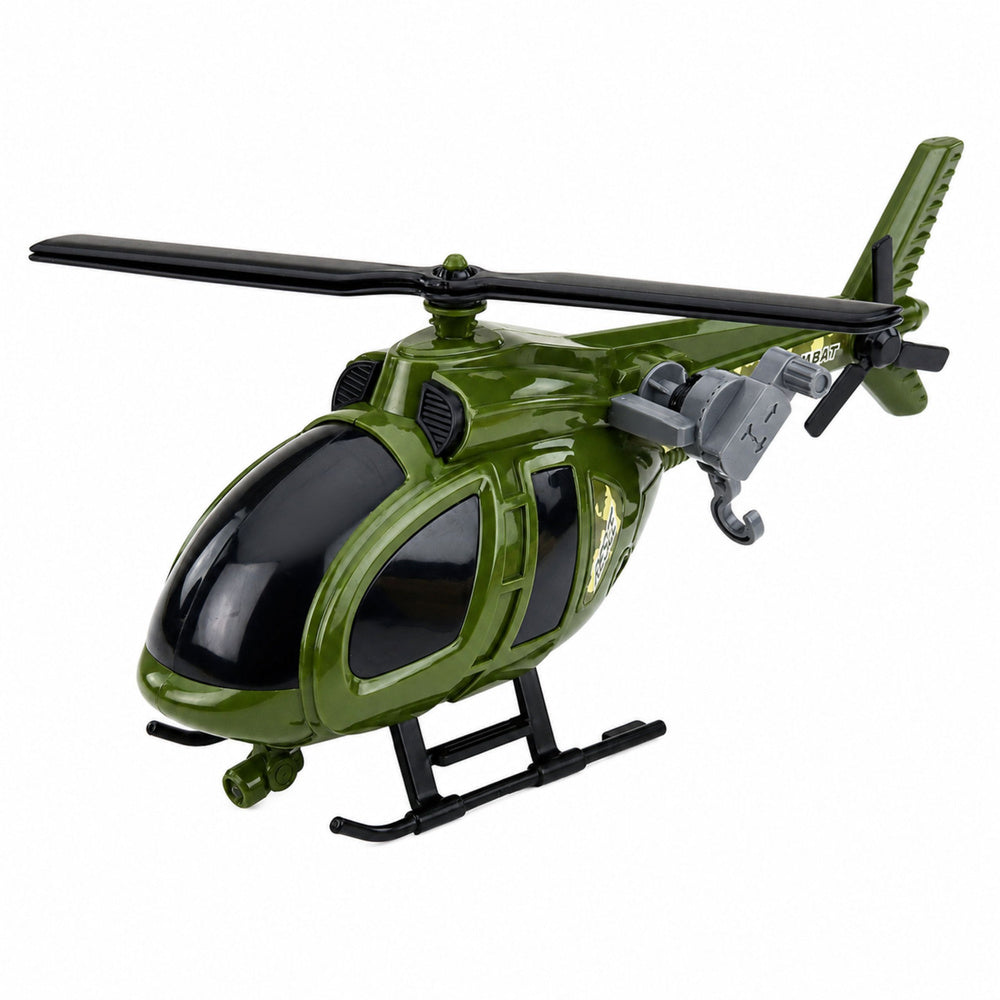 Militaire helikopter met haaklichten en geluiden (groen) (2)