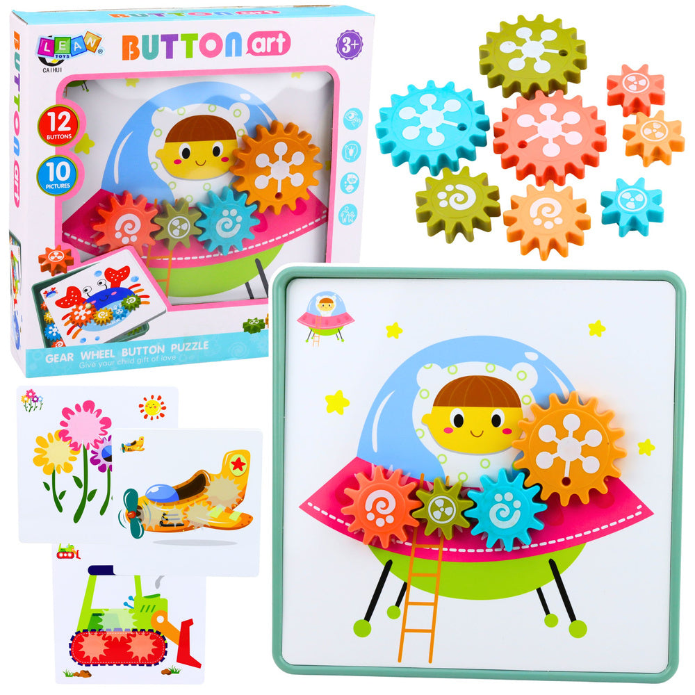 Creatieve geometrische puzzel-mozaïek-tandwielpuzzel, 25 stukjes.