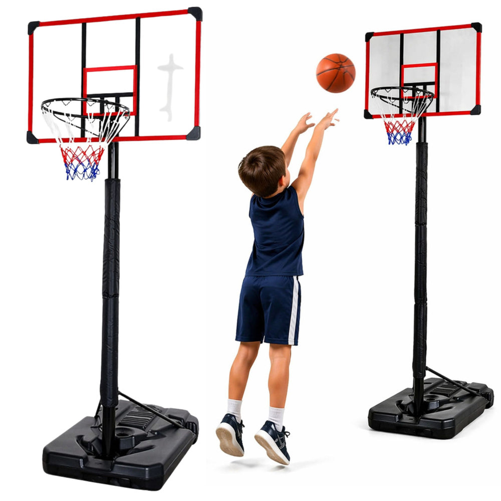 Basketbalpaal verrijdbare verstelbare standaard 200-305cm