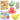 Educatief badspeelgoed, sensorische rubberen figuurtjes, pastelkleuren, 4 stuks