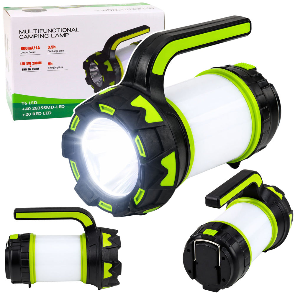 2-in-1-led-zaklamp voor kamperen en reizen, oplaadbaar, multifunctioneel