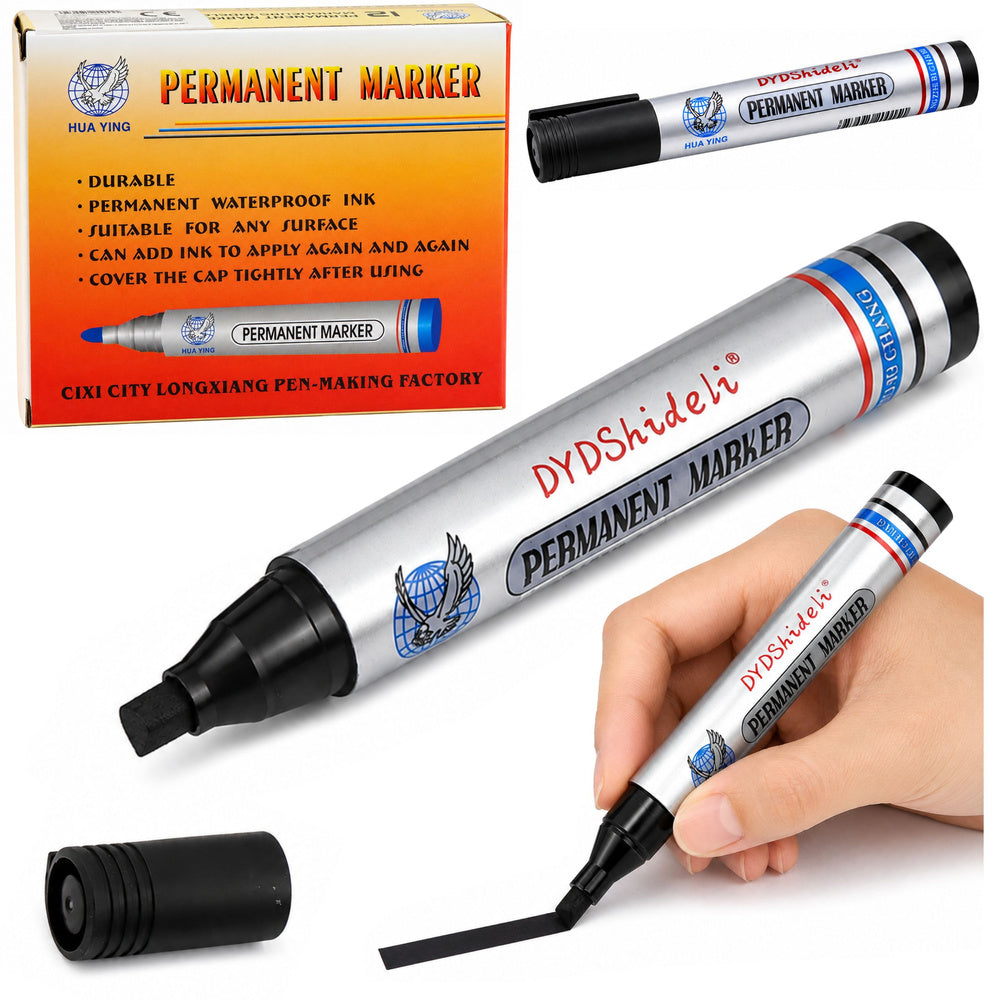 Zwarte stift, watervast, permanent, ronde punt