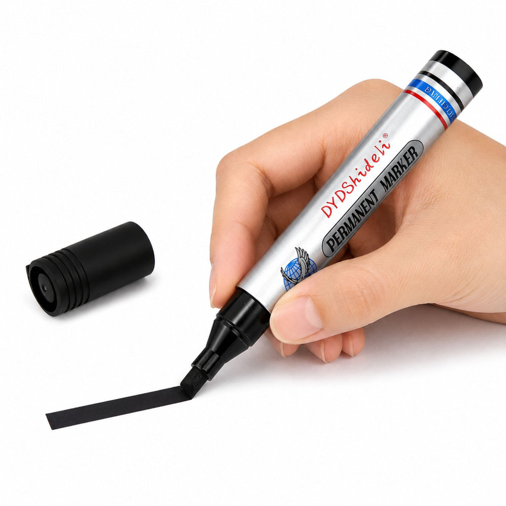 Zwarte stift, watervast, permanent, ronde punt (2)