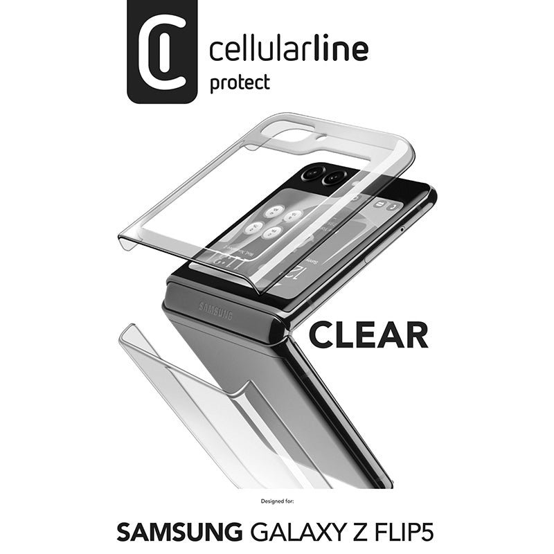Cellularline Clear Case - Hoesje voor Samsung Galaxy Z Flip 5 (Transparant) (4)