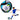 Trainingsvoetbal voor grasvelden, zwart-blauw, 22 cm, maat 5
