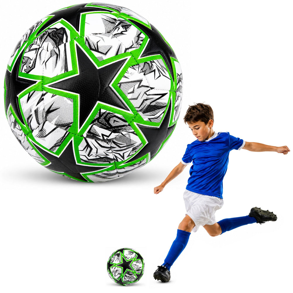 Trainingsvoetbal voor grasvelden, Green Stars, 22 cm, maat 5
