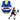Volleybal-trainingsbal, springbal, geel, wit, blauw, 22 cm, maat 5