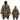 3D-camouflageponcho met capuchon, boscamouflagepatroon, 130 x 110 cm