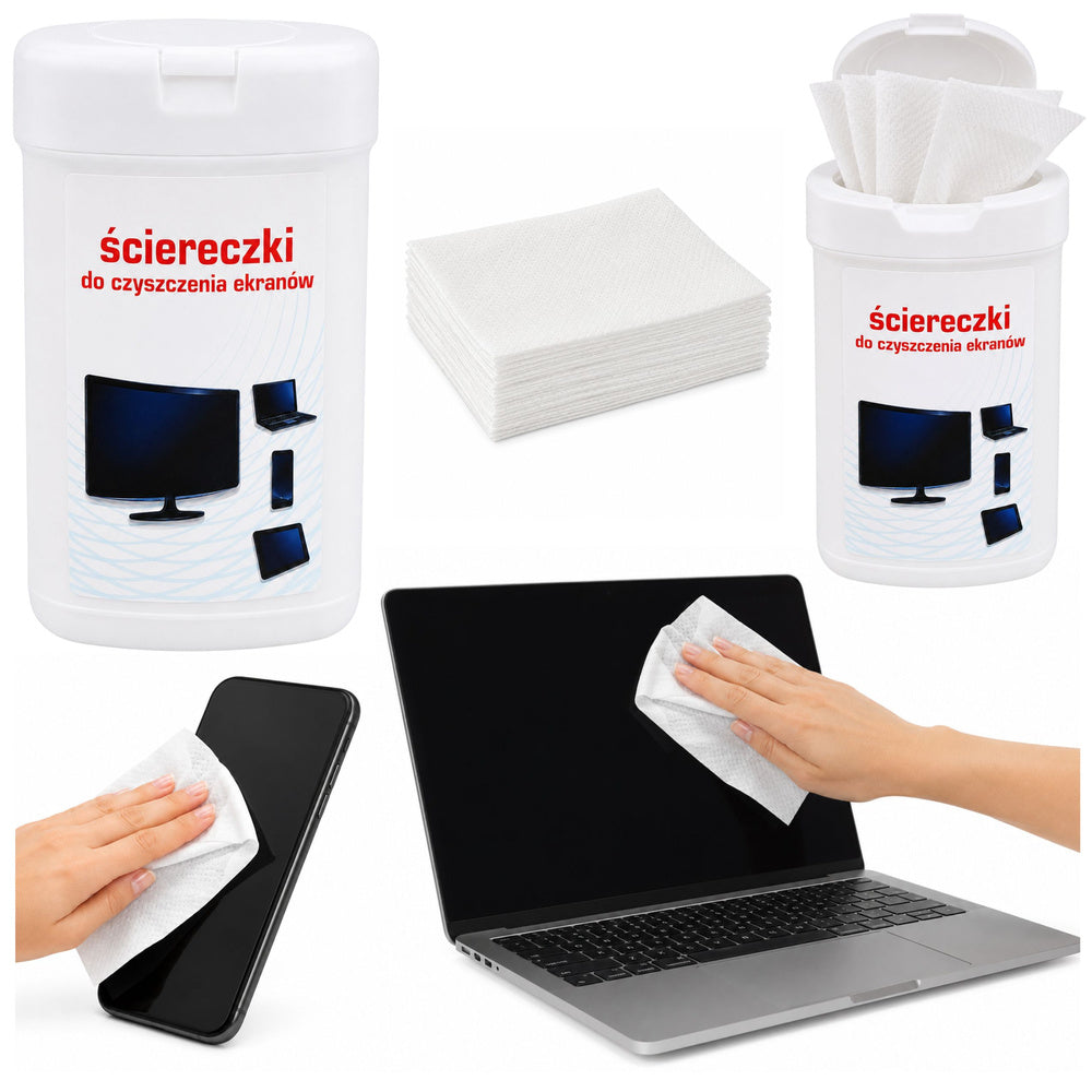 Reinigingsdoekjes voor monitoren, telefoons, computers, 100 stuks