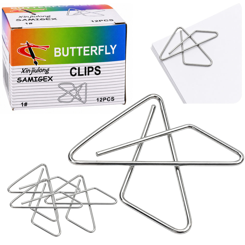 Metalen vlinderklemmen voor documenten, kantoor, 24 mm, 100 stuks