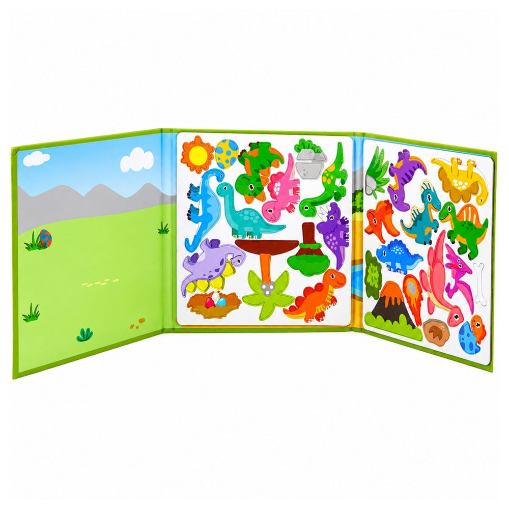 Magnetisch puzzelboek dinosaurussen kleurrijke magneten 30 stuks (2)