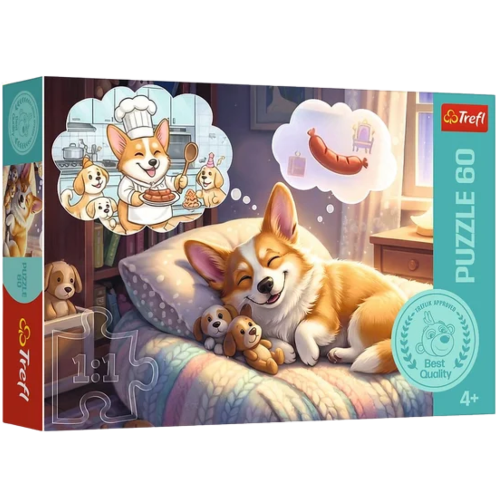 Puzzel - 60 – Corgi in dromenland – Trefl 17434