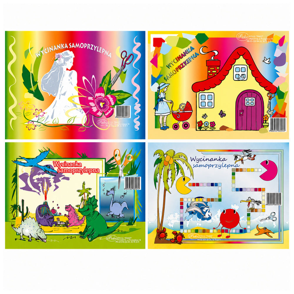 PROTOS A4 Gekleurd zelfklevend knutselpapier mix