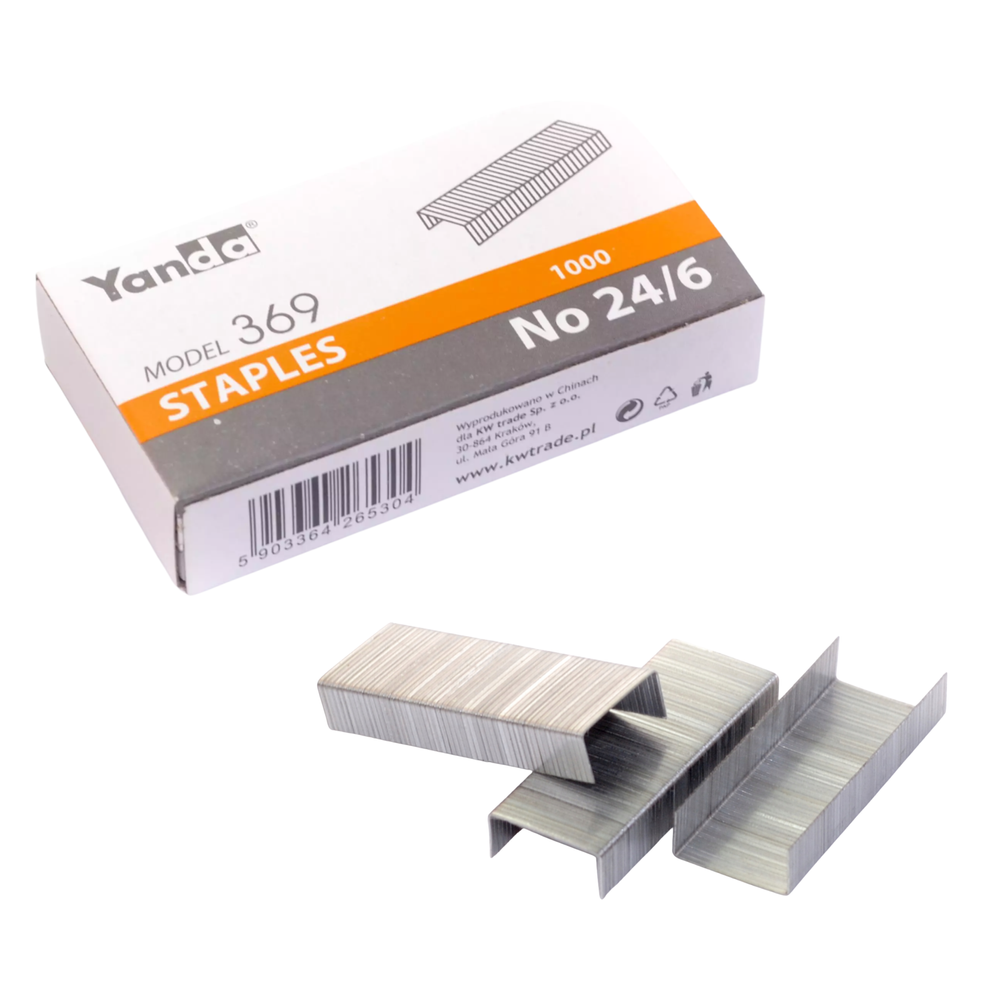 YANDA paperclips (nietjes) 24/6 – 1000 stuks