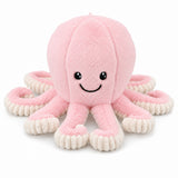 Pluche octopus, knuffeldier met elastische tentakels, roze, 50 cm (5)