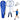 Badmintonset, rackets, shuttlekoker, blauw