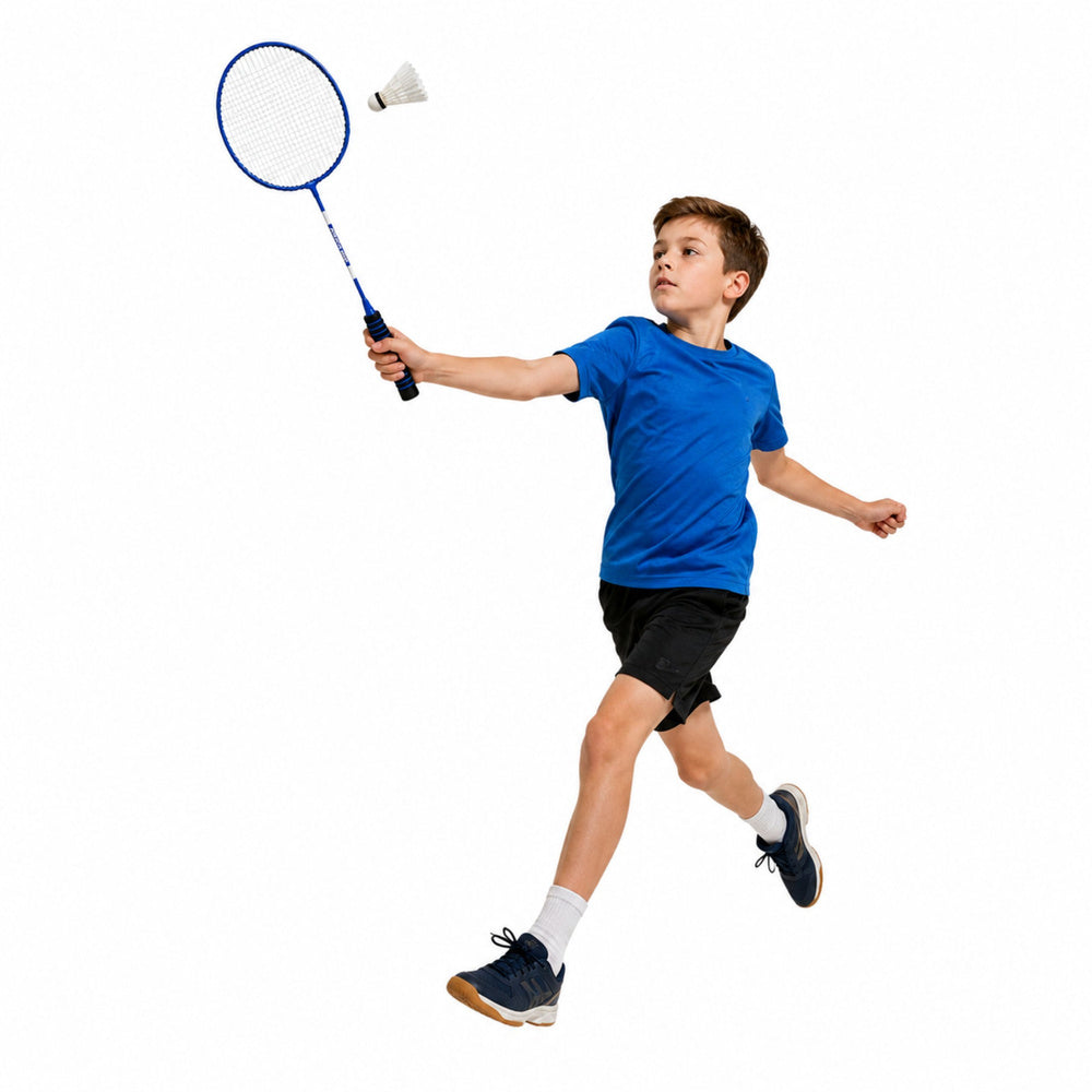 Badmintonset, rackets, shuttlekoker, blauw (2)