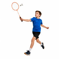 Badmintonset, rackets, shuttlecockkoker, oranje (3)