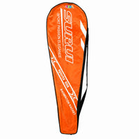 Badmintonset, rackets, shuttlecockkoker, oranje (6)