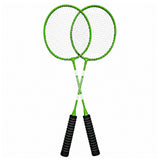 Badmintonset, rackets, shuttlecockkoker, groen (3)