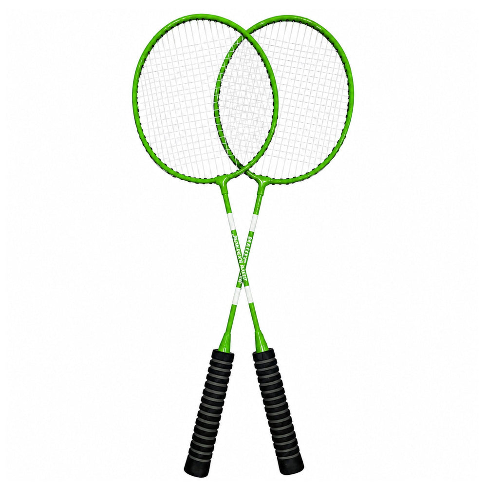 Badmintonset, rackets, shuttlecockkoker, groen (3)