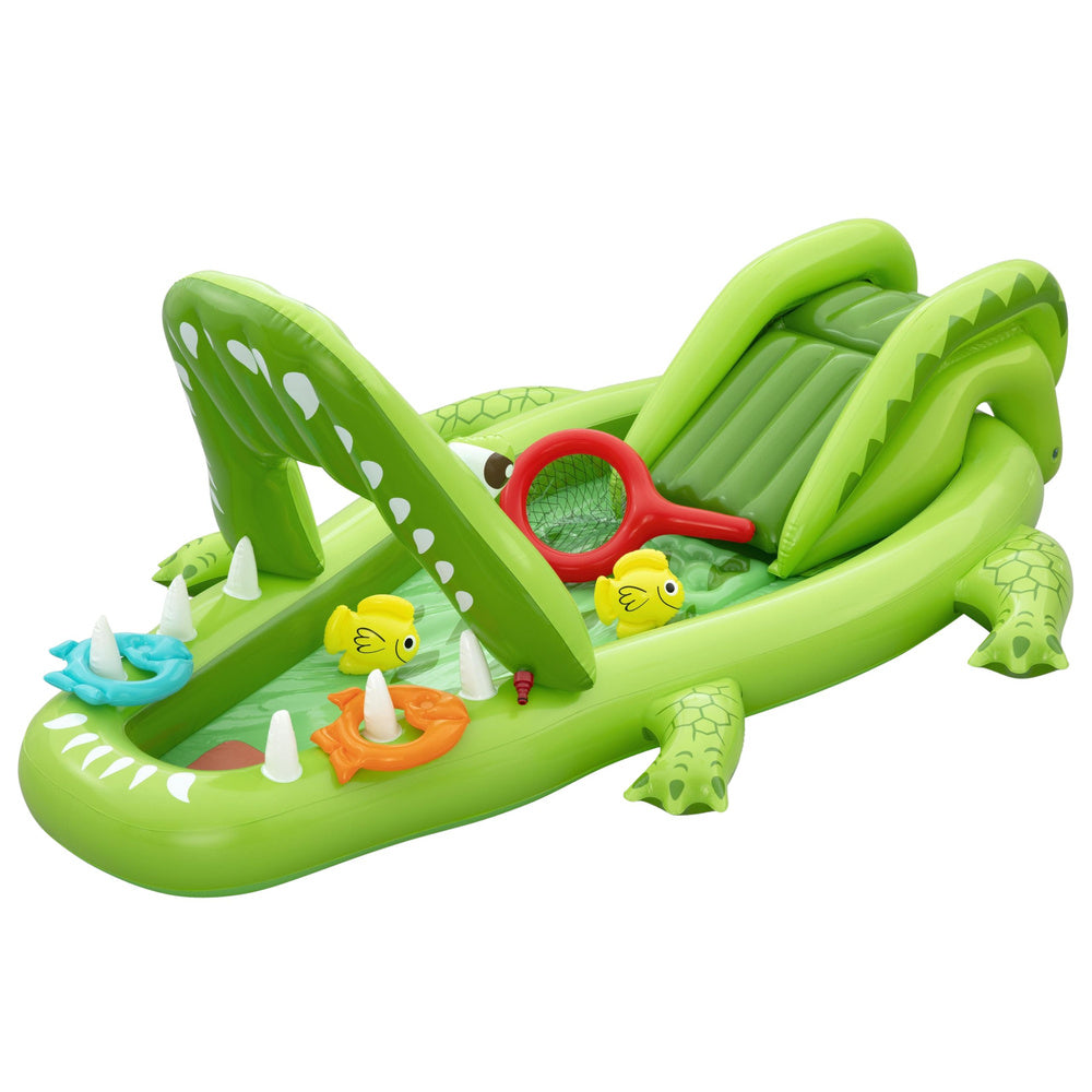 Waterspeeltuin met glijbaan, krokodil-accessoires, Bestway 53169 (2)