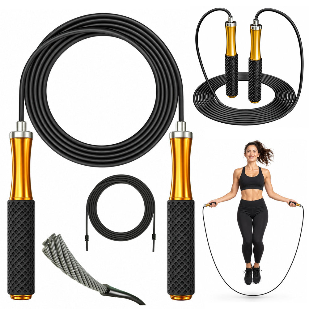 3M sporttrainingsspringtouw met metalen handgrepen en verstelbare lagers