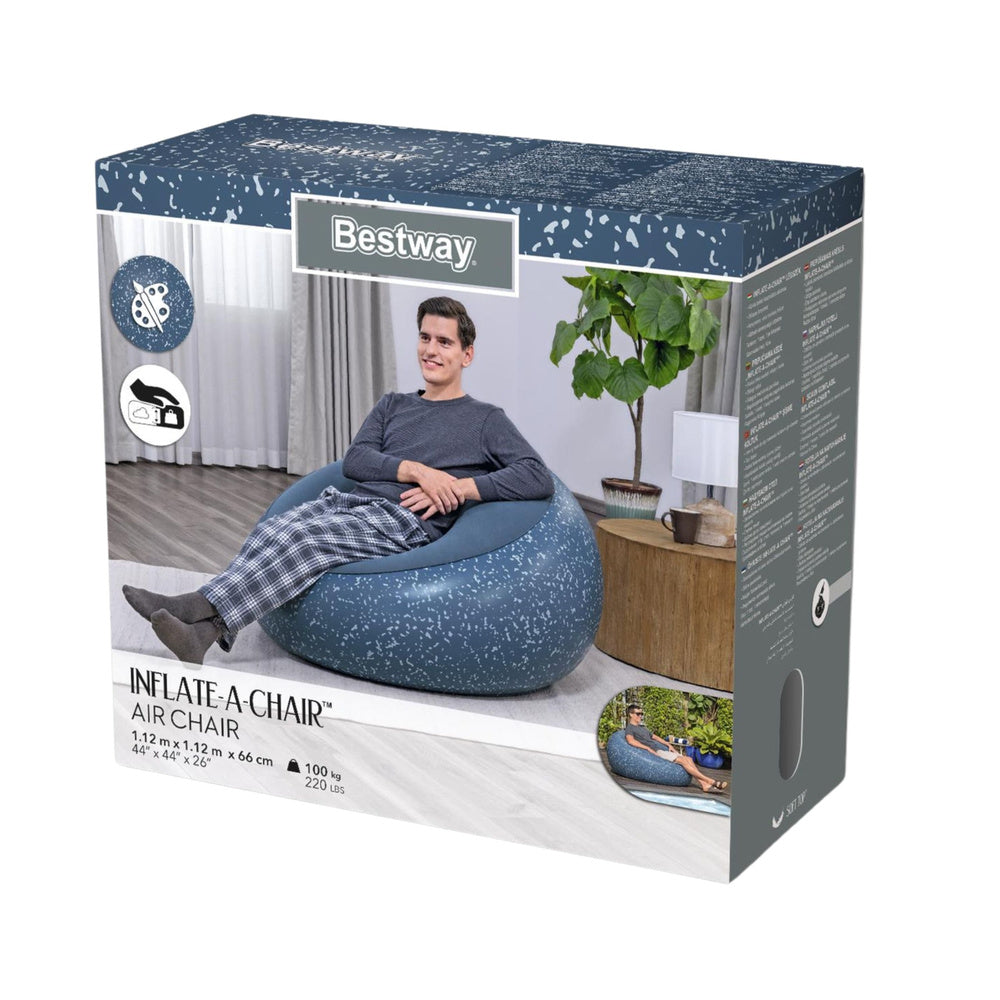 Opblaasbare blauwe stoel Bestway 75154 (5)