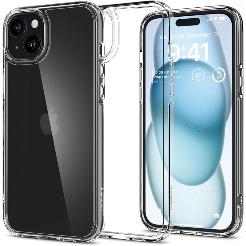 Spigen Ultra Hybrid - hoesje voor iPhone 15 (transparant)