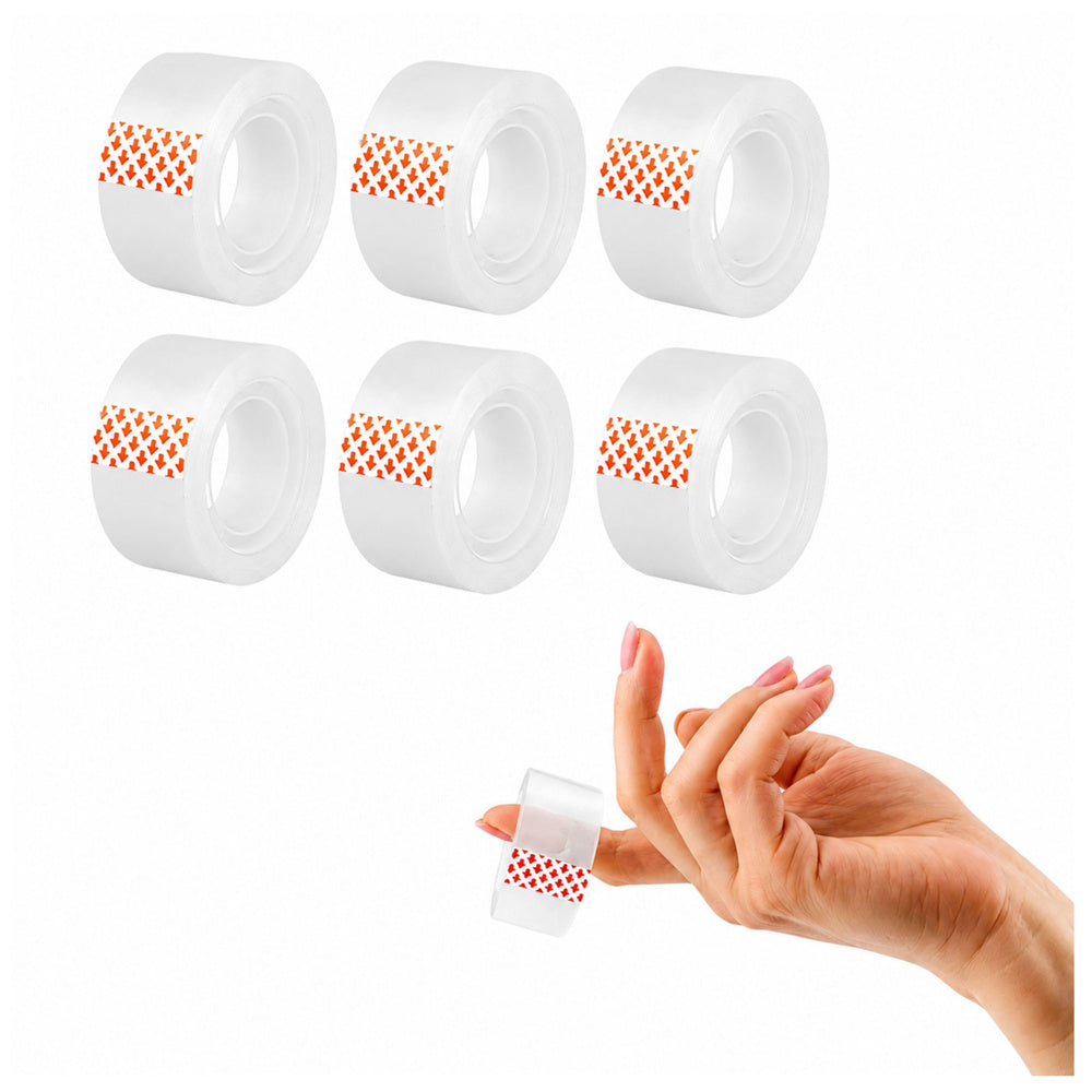 D.RECT Transparante bureautape 24 mm x 20 m – set van 6 stuks