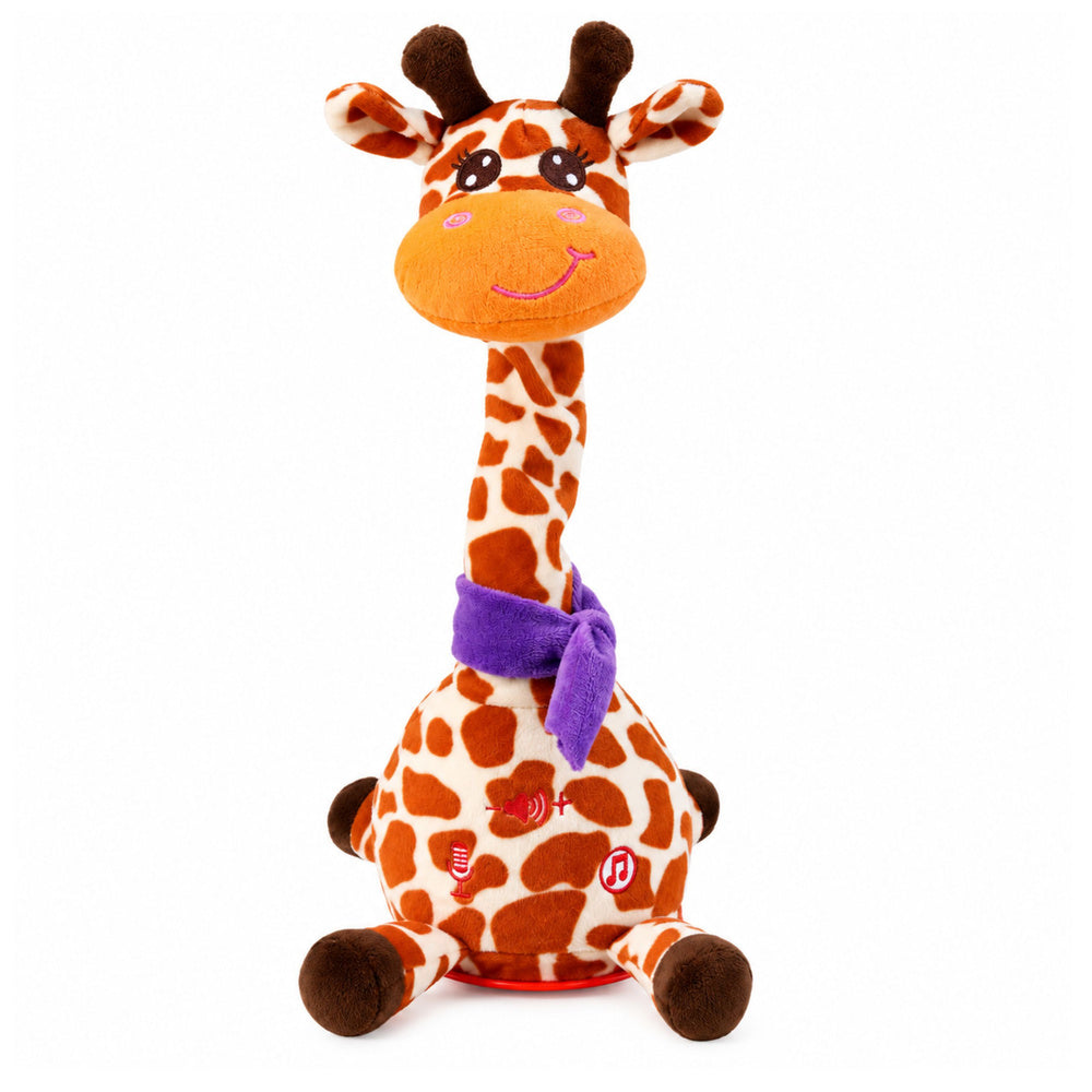 Interactieve pluche giraf danst, zingt en herhaalt geluiden, bruin, 30 cm (2)