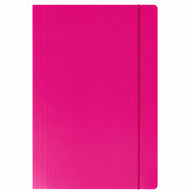 Roze gelakte kartonnen map met elastiek A4+ 300 g/m² – verpakking