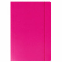 Roze gelakte kartonnen map met elastiek A4+ 300 g/m² – verpakking