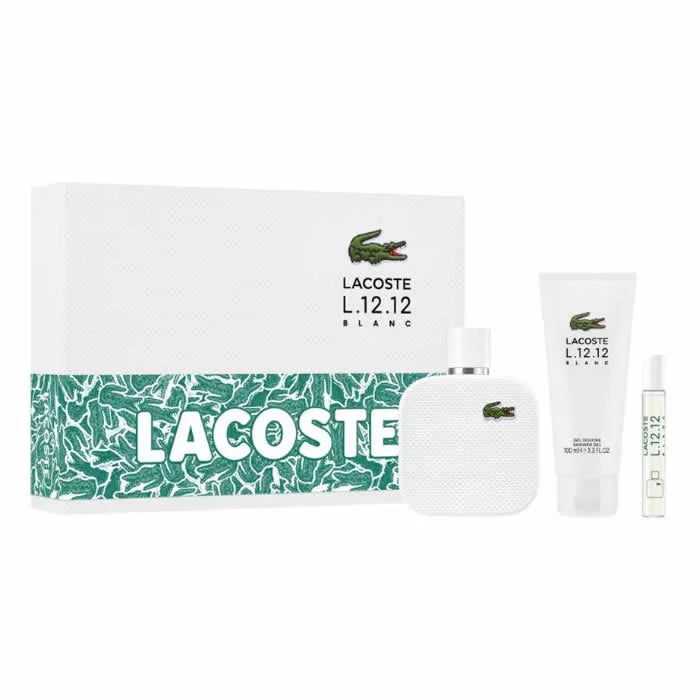 Lacoste L 12 12 Blanc Eau de Toilette Spray 100ml Set 3 artikelen