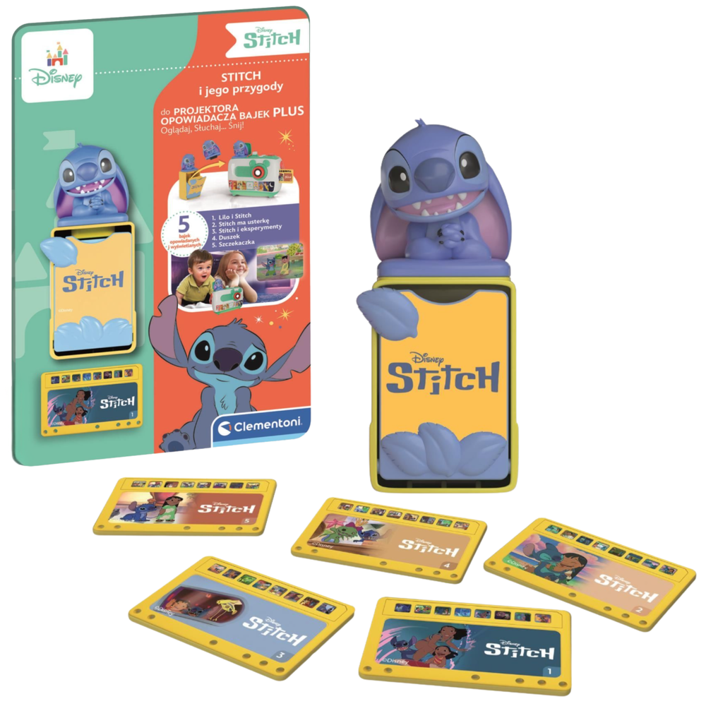DISNEY PLUS Projectorverhalen – Stitch – Poolse taal Clementoni 50457