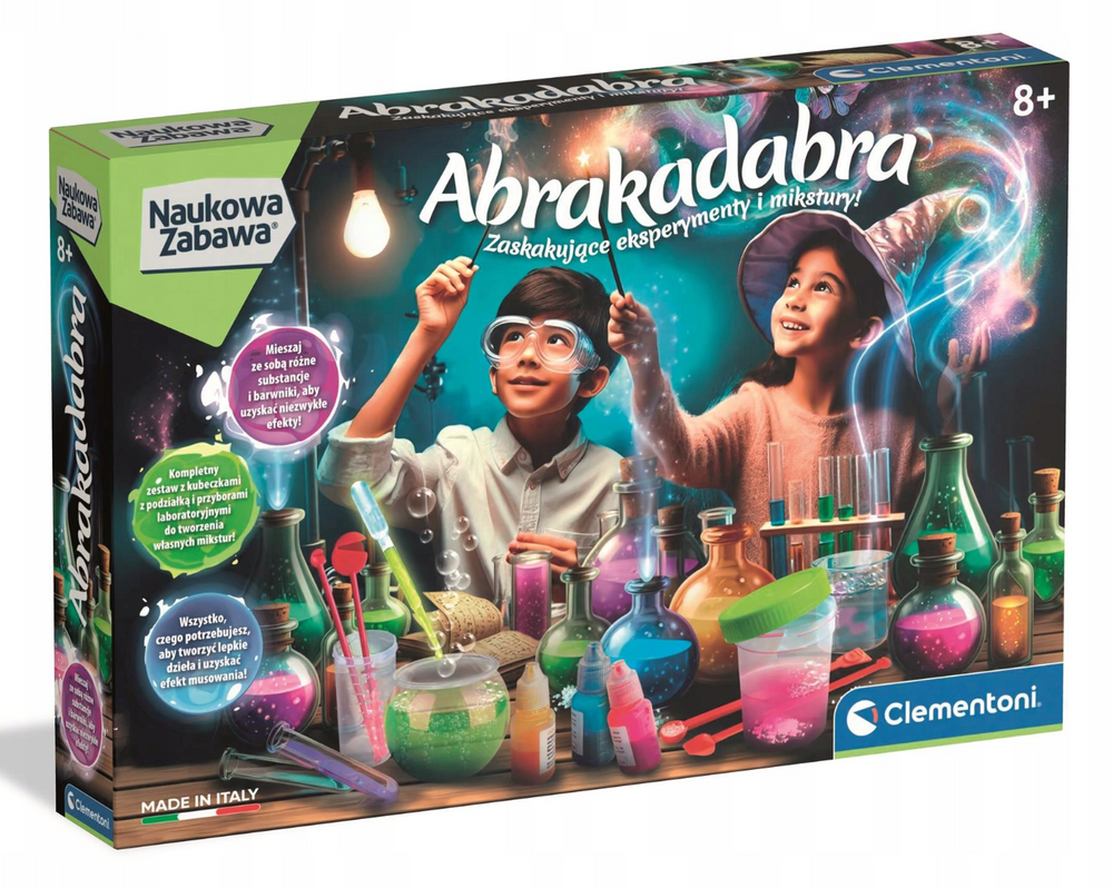 Abracadabra chemisch wetenschapsplezier in het Pools Clementoni 50437