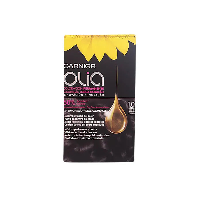 Garnier Olia Permanente Kleuring 1,0 Zwart ebbenhout