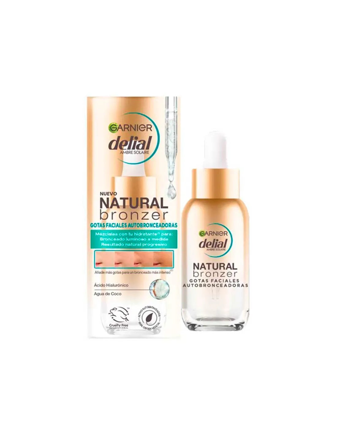 Delial Natural Bronzer Zelfbruinende Gezichtsdruppels 30ml