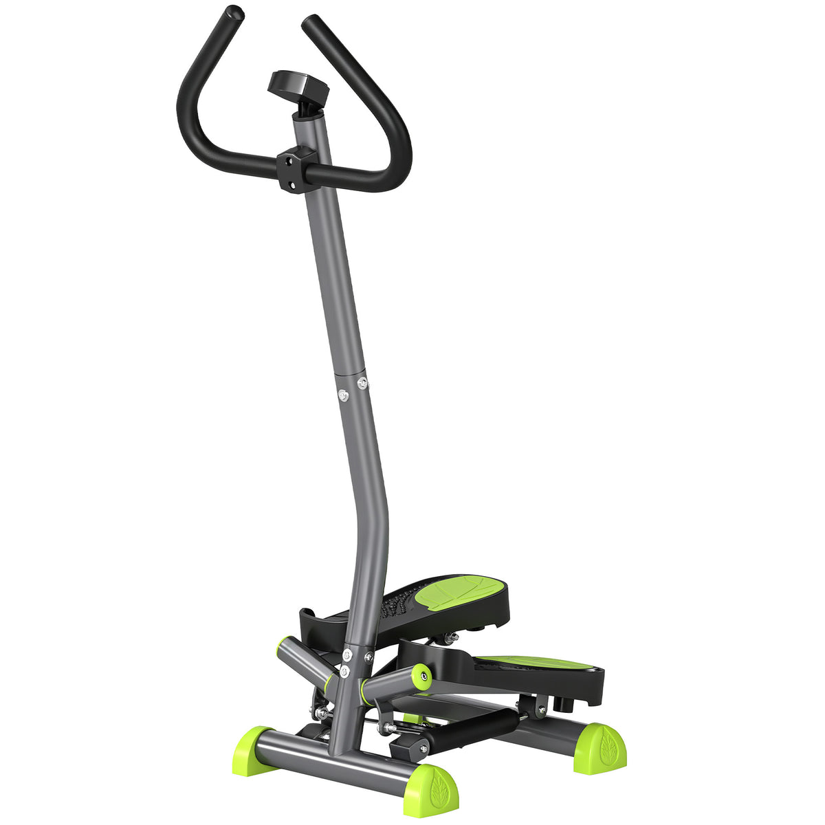 Stepper met lcd-monitor 55 x 44 x 108 cm staal grijs+groen+zwart