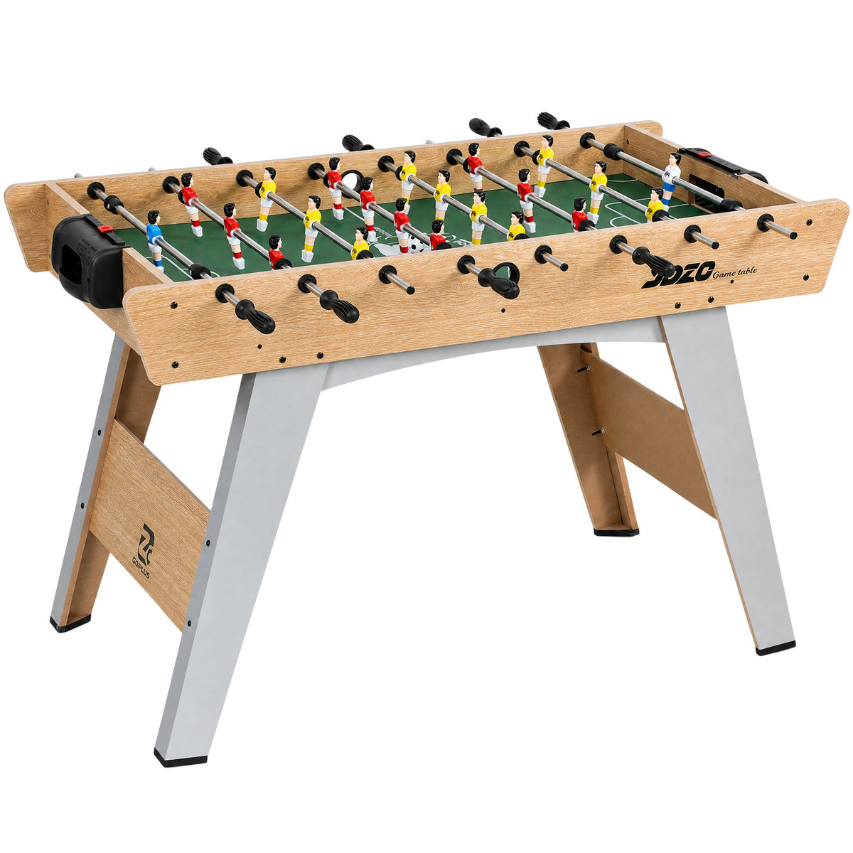 Tafelvoetbaltafel incl. 22 poppetjes, 2 ballen, antisliphandgrepen, scoreteller, schuine poten, 121x87x77cm