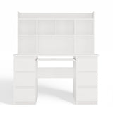 Schreibtisch KUBA + AUFSATZ Set WEISS – Produktabbildung 8