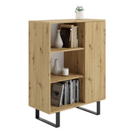 Bookcase Fondi metal legs Oak artisan
