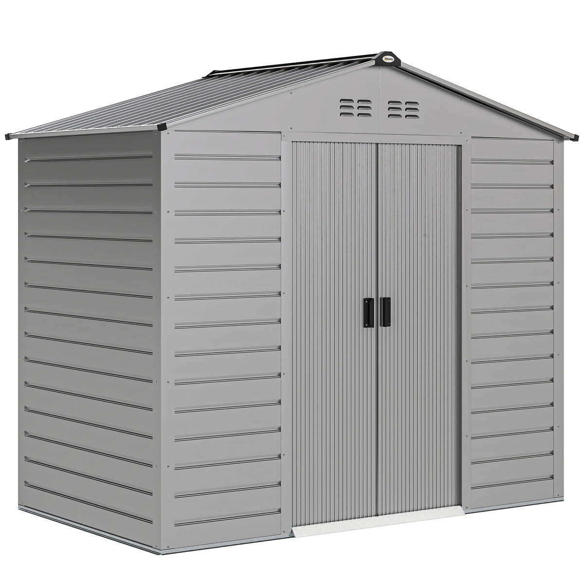 2,43 m² tuinhuis, 213 x 131 x 192 cm gereedschapsschuur met zadeldak, afsluitbare schuifdeur, weerbestendig