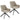 Eetkamerstoelen set van 2, draaibare keukenstoel met armleuningen, metalen frame voor woonkamer, eetkamer, beige