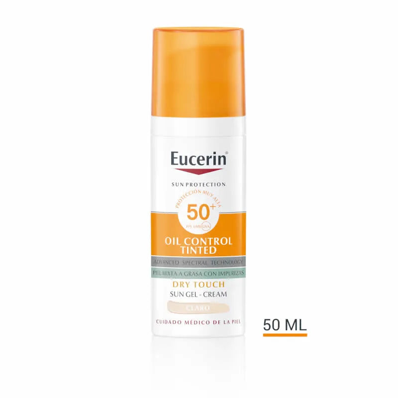 Eucerin Oil Control Dry Touch Gel-Crème SPF50+ Gekleurd Light 50ml
