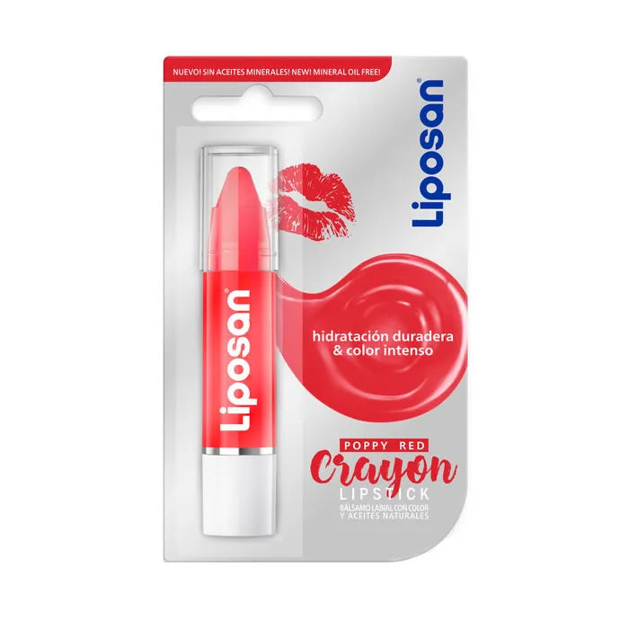 Liposan Crayon Lippenbalsem met kleur Poppy Red
