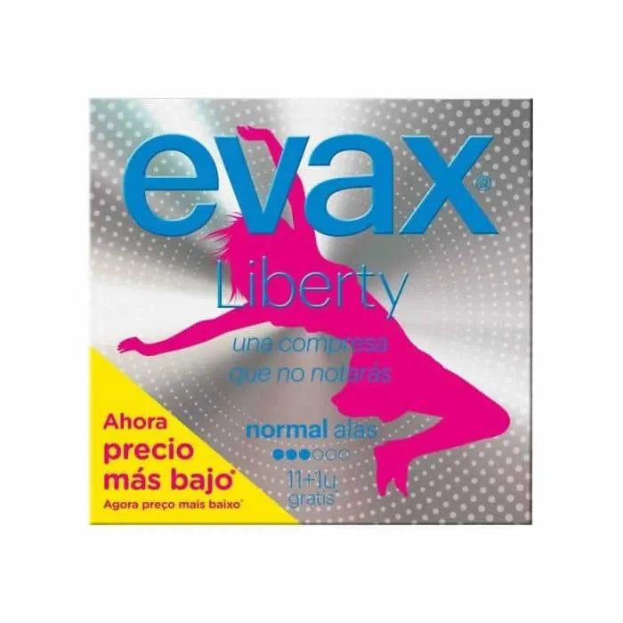 Evax Liberty Normal maandverband met vleugels 12 stuks