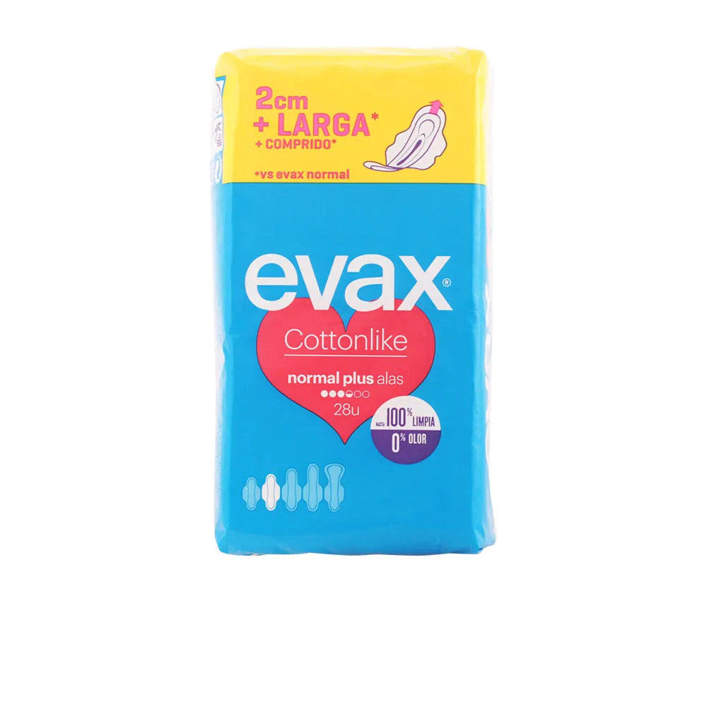 Evax Cottonlike Normal Plus maandverband met vleugels 28 stuks